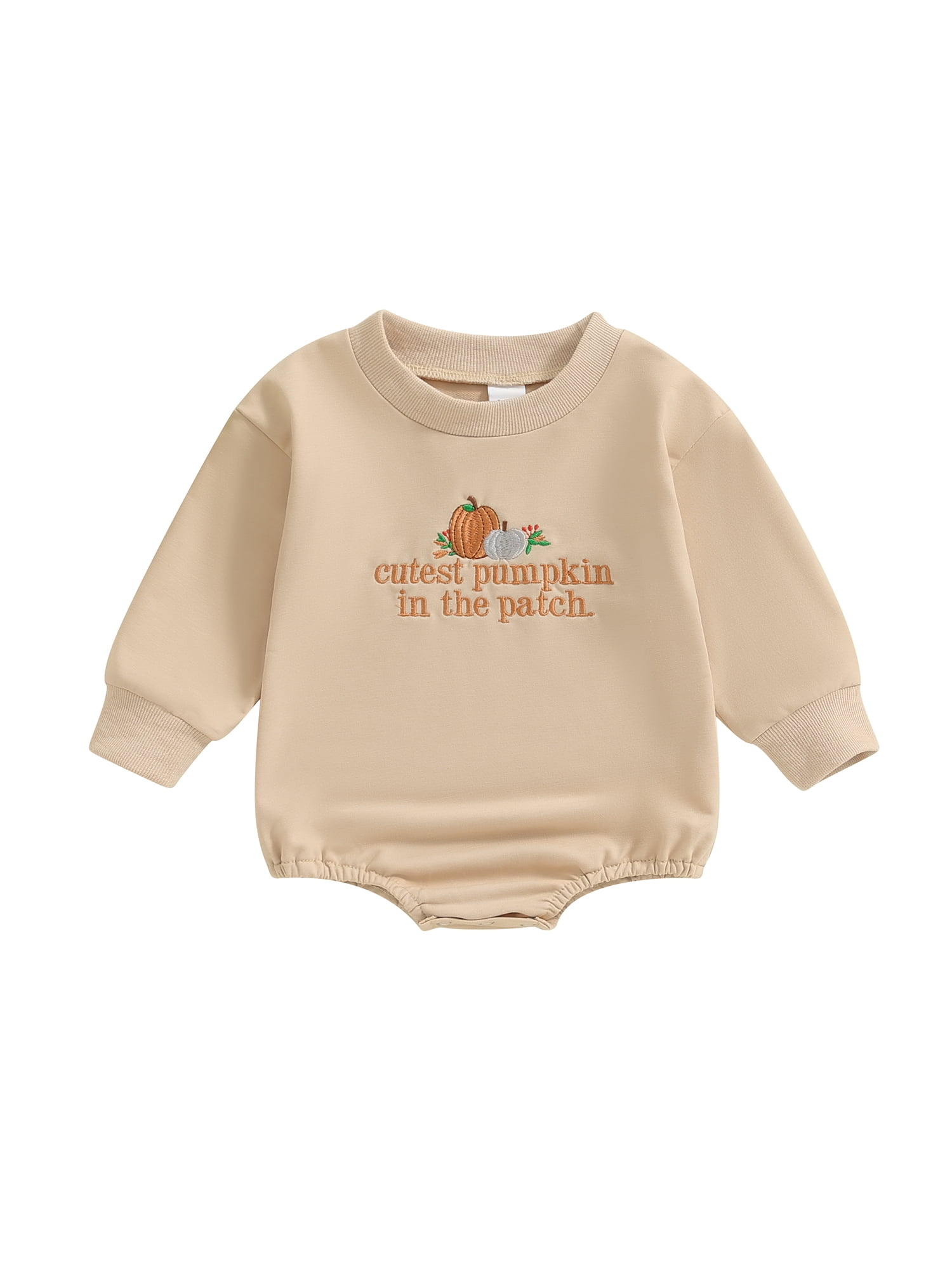 Qtinghua Newborn Baby Boy Girl Halloween Outfit Pumpkin Sweatshirt