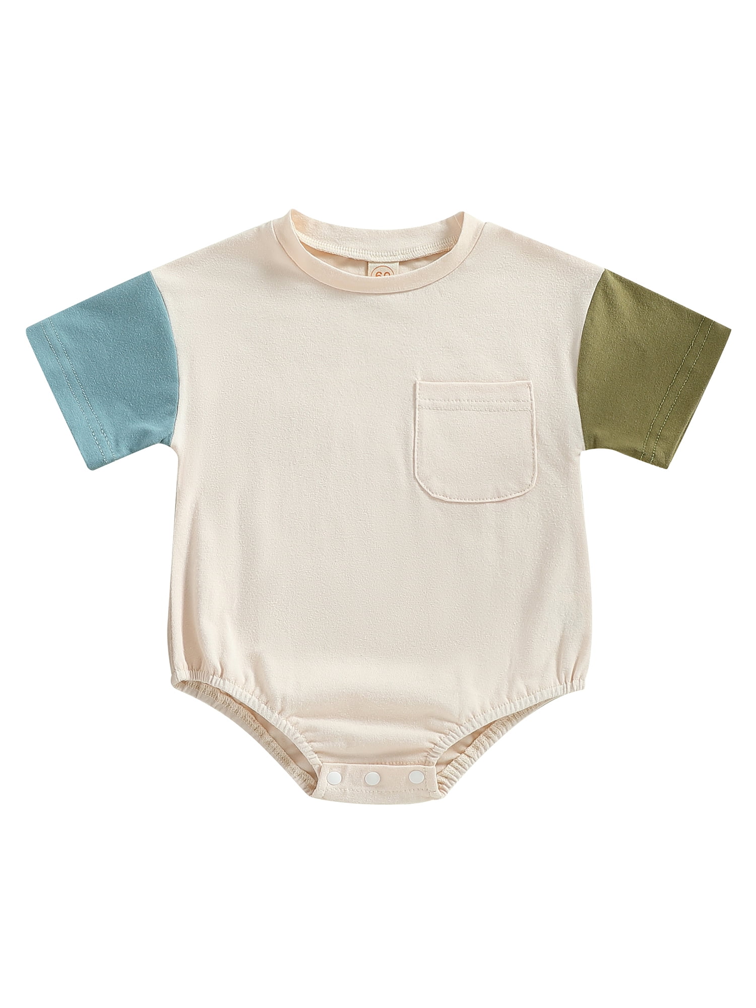 Summer Romper For New  Baby Boy In Blended Stuff main image 1