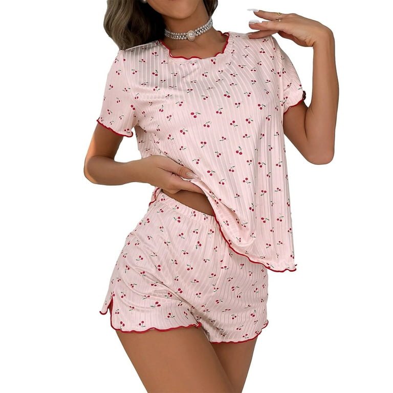 https://i5.walmartimages.com/seo/Qtinghua-Pajama-Set-for-Women-Cute-Cherry-Print-Short-Sleeve-Tee-and-Shorts-Lounge-Sleepwear-Pink-L_fafc7d4c-3917-4210-824b-c1dab3a9bff3.af16bd922778e0b36bc8d8b11e0f36cc.jpeg?odnHeight=768&odnWidth=768&odnBg=FFFFFF