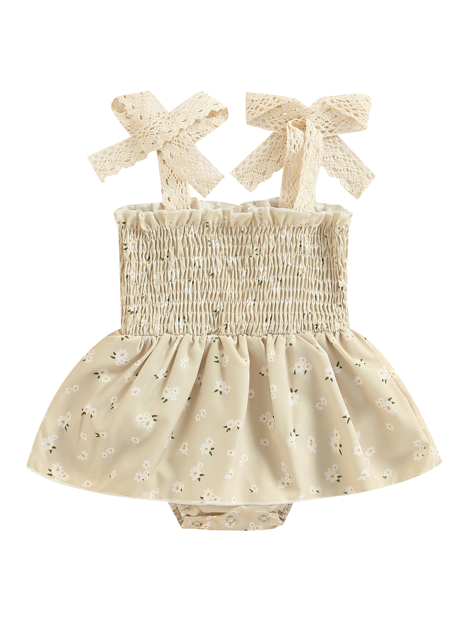 Qtinghua Princess Infant Baby Girls Romper Dress Flowers Print
