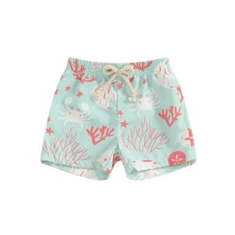 Qtinghua Infant Toddler Baby Boys Summer Casual Swimwear Shark Print Stretch Quick Dry Swimsuit Orange 18 24 Months Walmart
