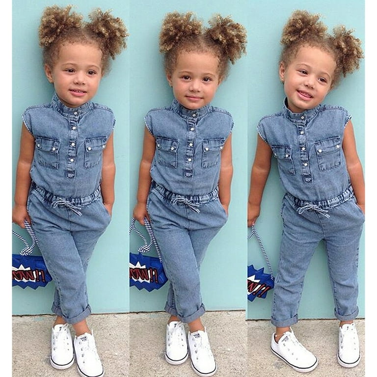 Baby girl jeans dungarees discount