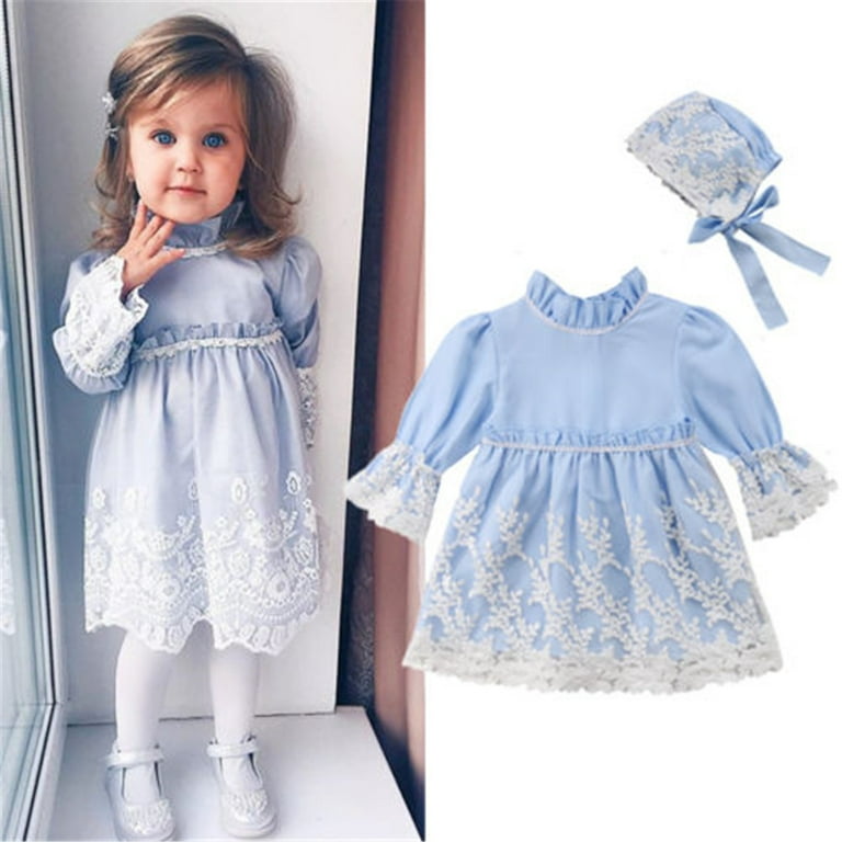 Floral Embroidery Toddler Girls Lace Up Princess Dress Floral Embroidery Toddler Girls Lace Up Princess Dress