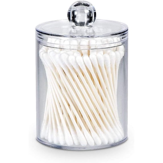 Q Tips Box Qtip Dispenser Apothecary Jars Bathroom - Qtip Holder Storage Canister ...