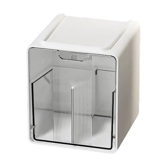 Qtip Holder for Bathroom Container, Wall Mounted & Countertop Cotton Swab Organizer with Drawer for Vanity, Undersink, Kitchen Cabinets, Pantry, Home Organization