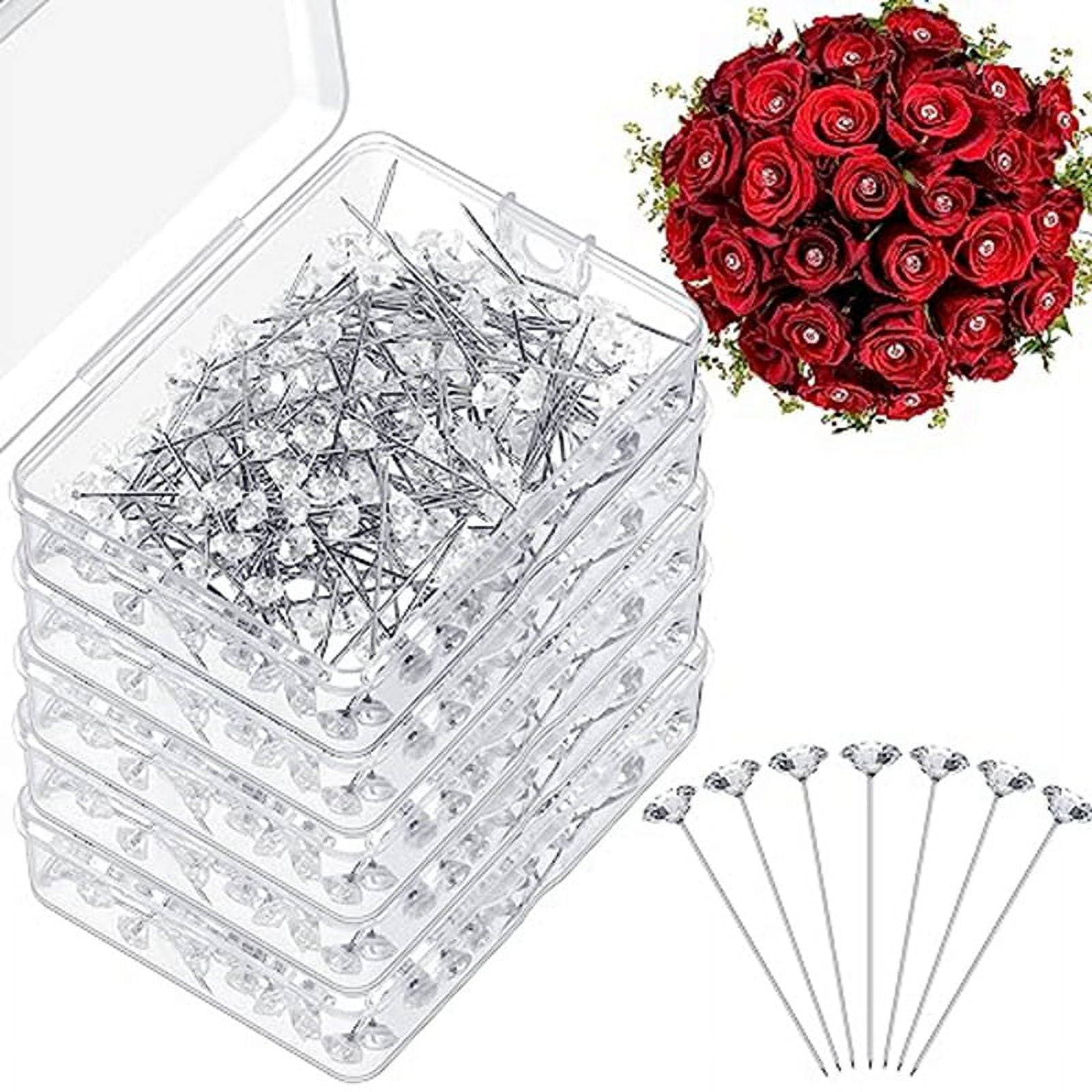 Diamond Top Corsage Pins 2in Pack of 100
