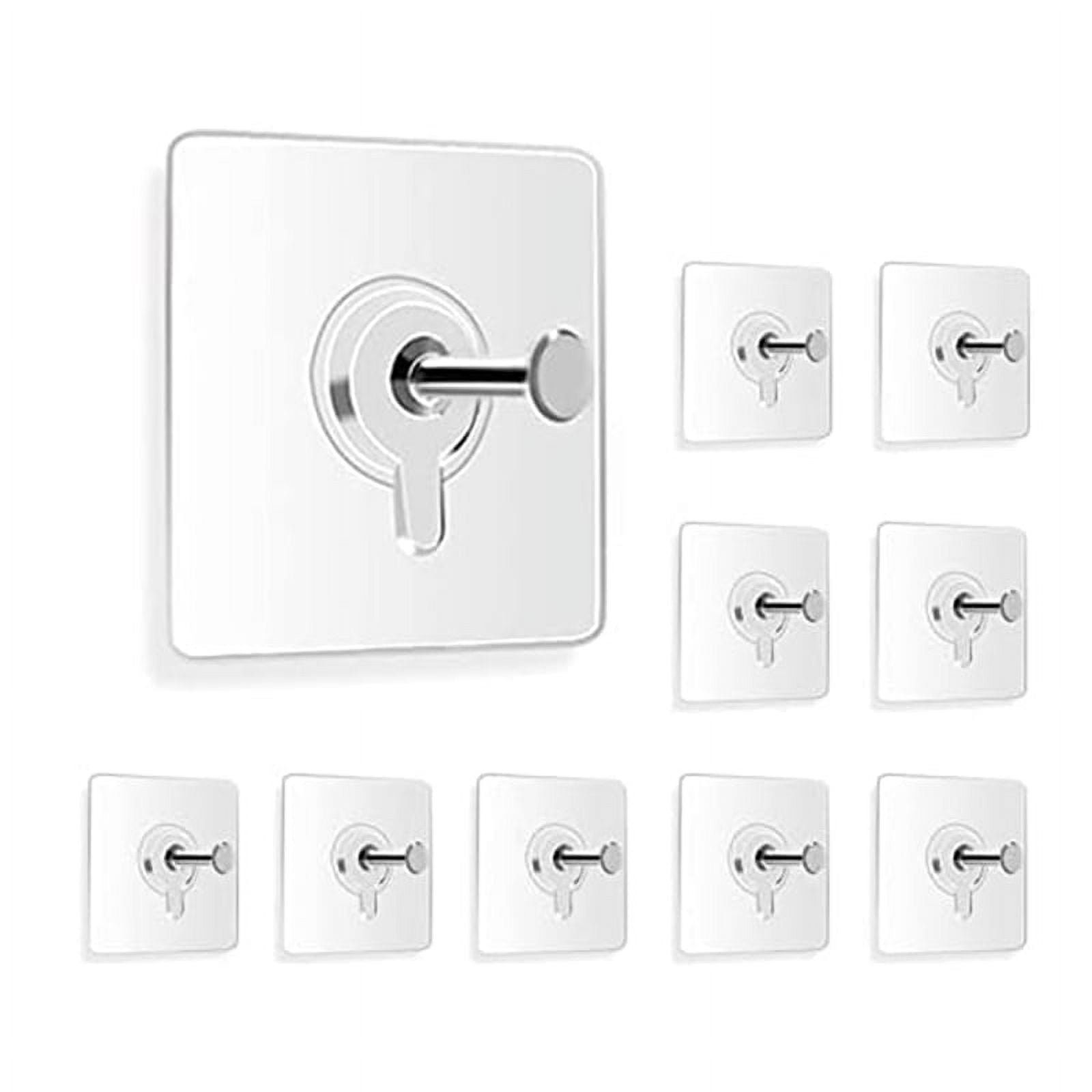 Qtmnekly 10PCS Picture Hangers Without Nails Adhesive, Wall Hooks 13Lb