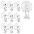 thumbnail image 1 of Qtmnekly 10Pcs Suction Cup Clips Transparent Sucker Clamp Bathroom Window Glass Suction Cup with Clip for Advertising Display plastic Transparent, 1 of 8