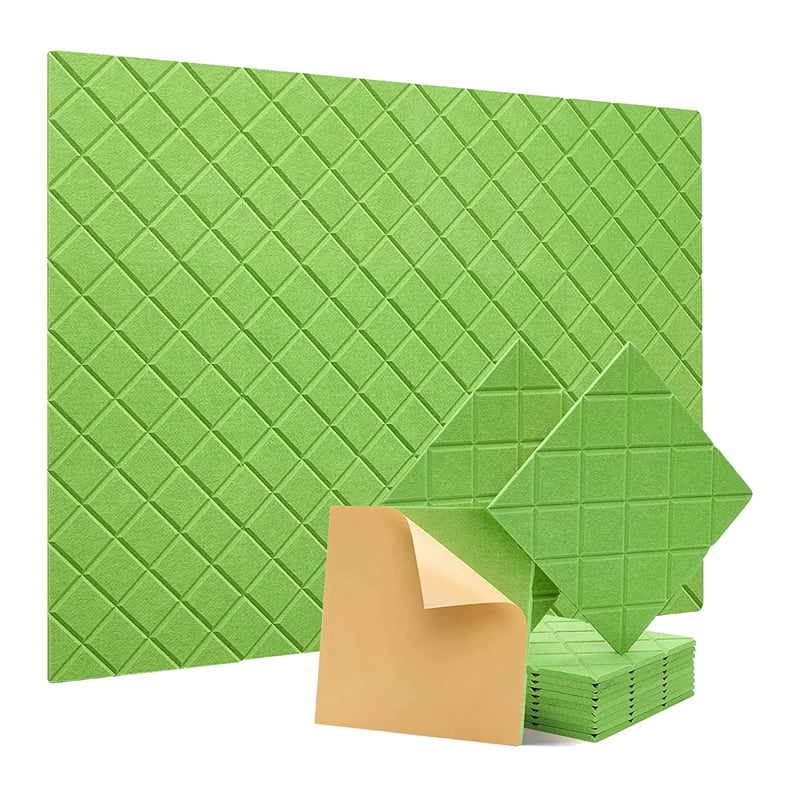 Qtmnekly 12 Pack Soundproof Wall Panels,12x12x0.4In Self Adhesive Sound