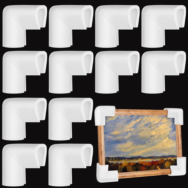 Qtmnekly 12 Pcs Photo Mirror TV Frame Edge Protection Corners for