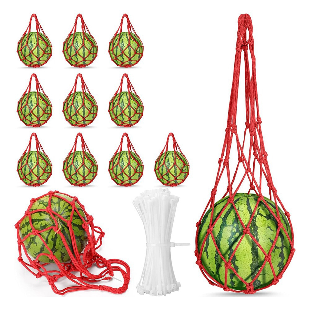 Qtmnekly 12 Pcs Watermelon Net Melon Hammock Melon Cradle Plant and