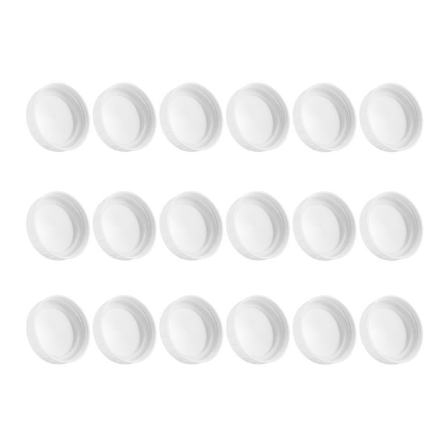 Qtmnekly 18 Pack Plastic Regular Mouth Jar Lids For Ball, Kerr And More