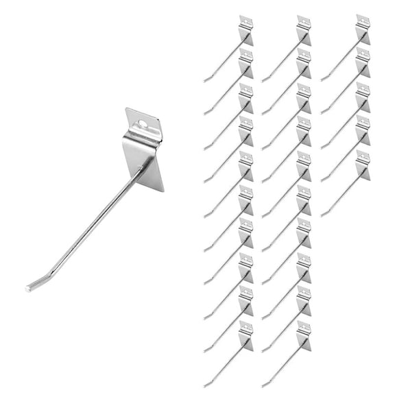 Qtmnekly 25 x Single Hook Pin Shop Display Fitting Hanger 100mm