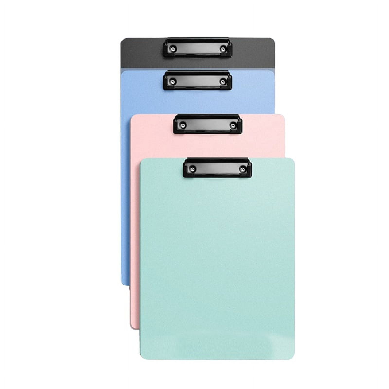 Qtmnekly 4 Pack Plastic Clipboards, Multiple Color Clip Board with