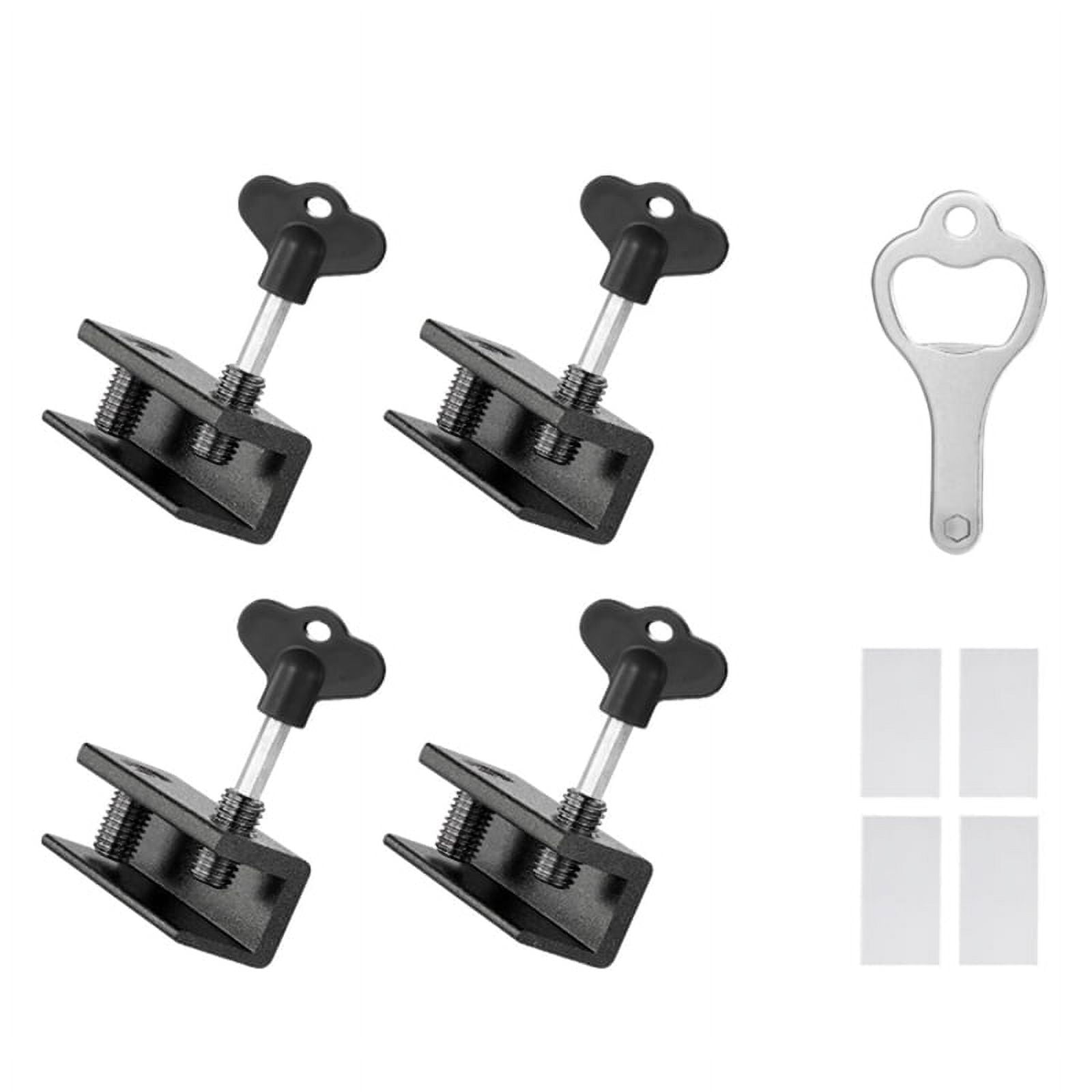 Qtmnekly 4 Sets Window Locks, Sliding Window Locks with Key for