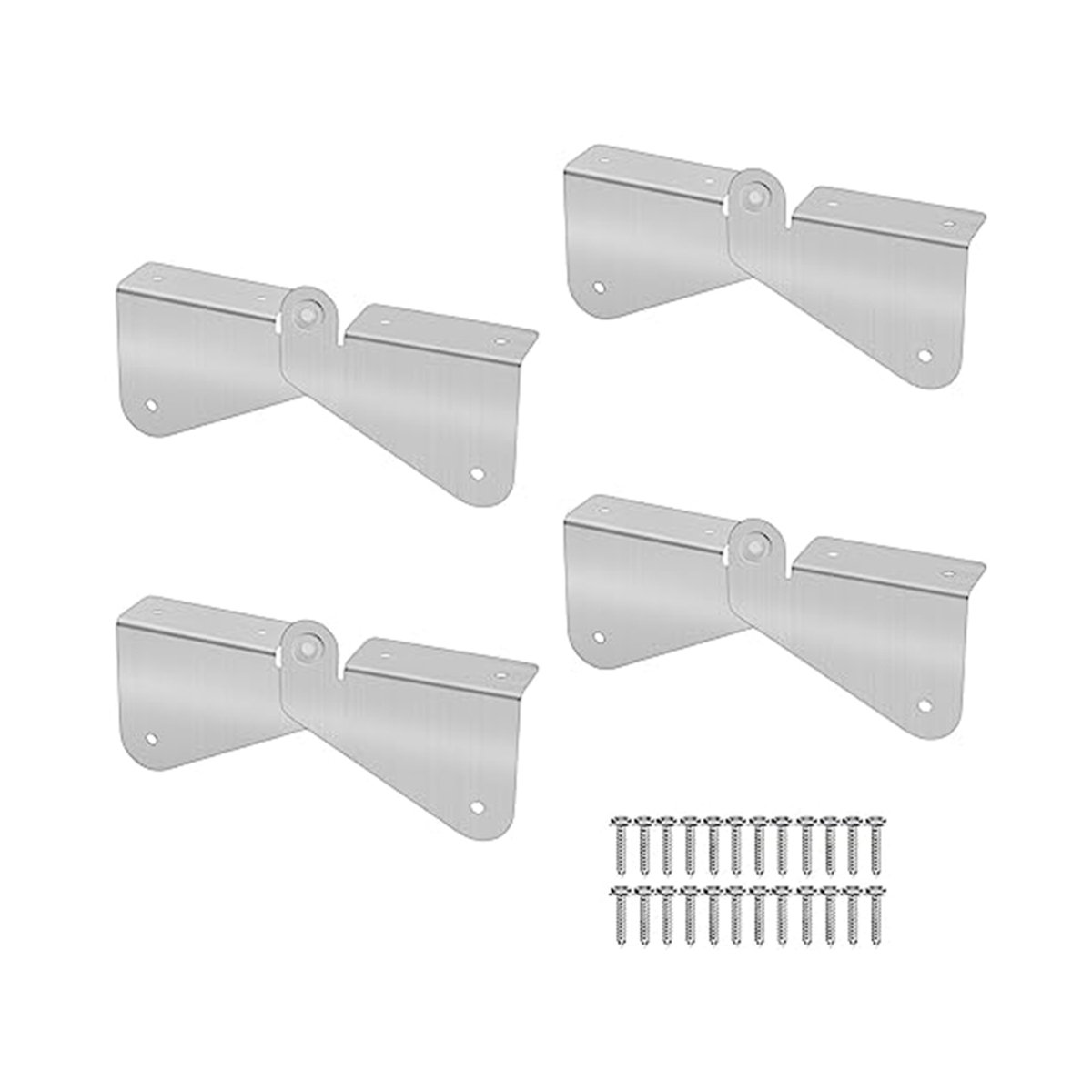 Qtmnekly 4Pcs Gutter Extension Hinge, Stainless Steel Downspout