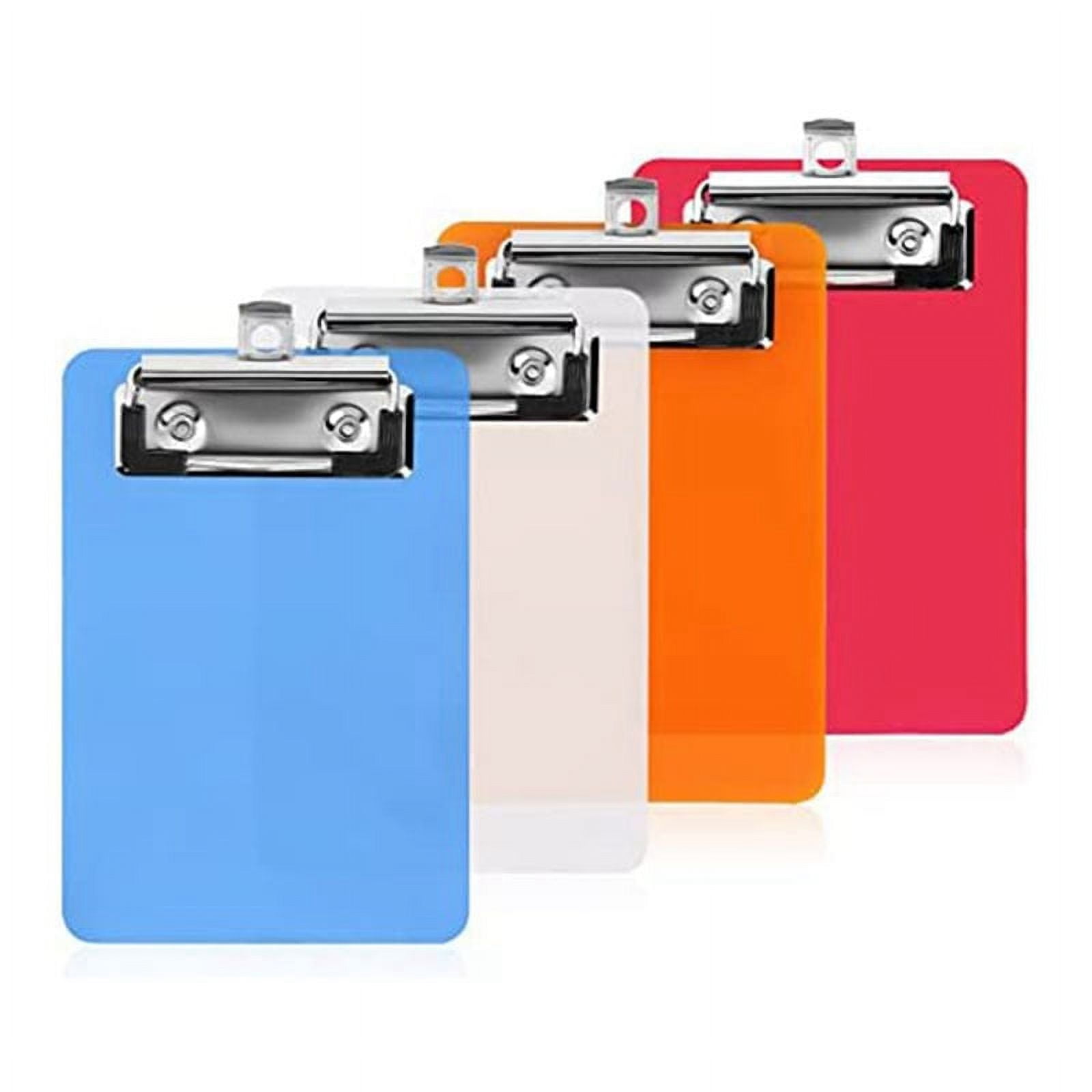 Qtmnekly 4inch x 6inch Mini Clipboard, 4Pcs Small Clipboards, Clip Board Notepads Clipboard