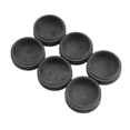 Qtmnekly 6 x Black Plastic 50mm Dia Round Tubing Tube Insert Caps