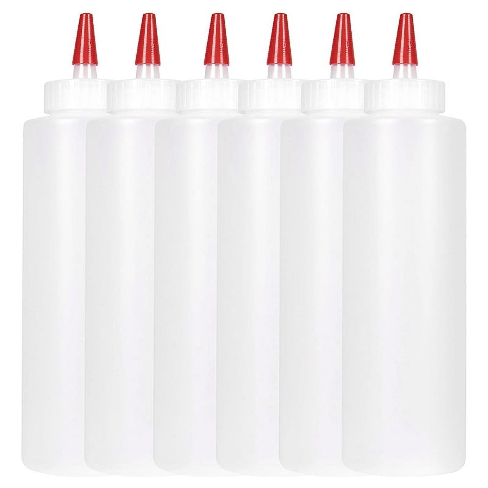 Qtmnekly 6PC Squeeze Squirt Condiment Bottles for Sauces 16 Ounce