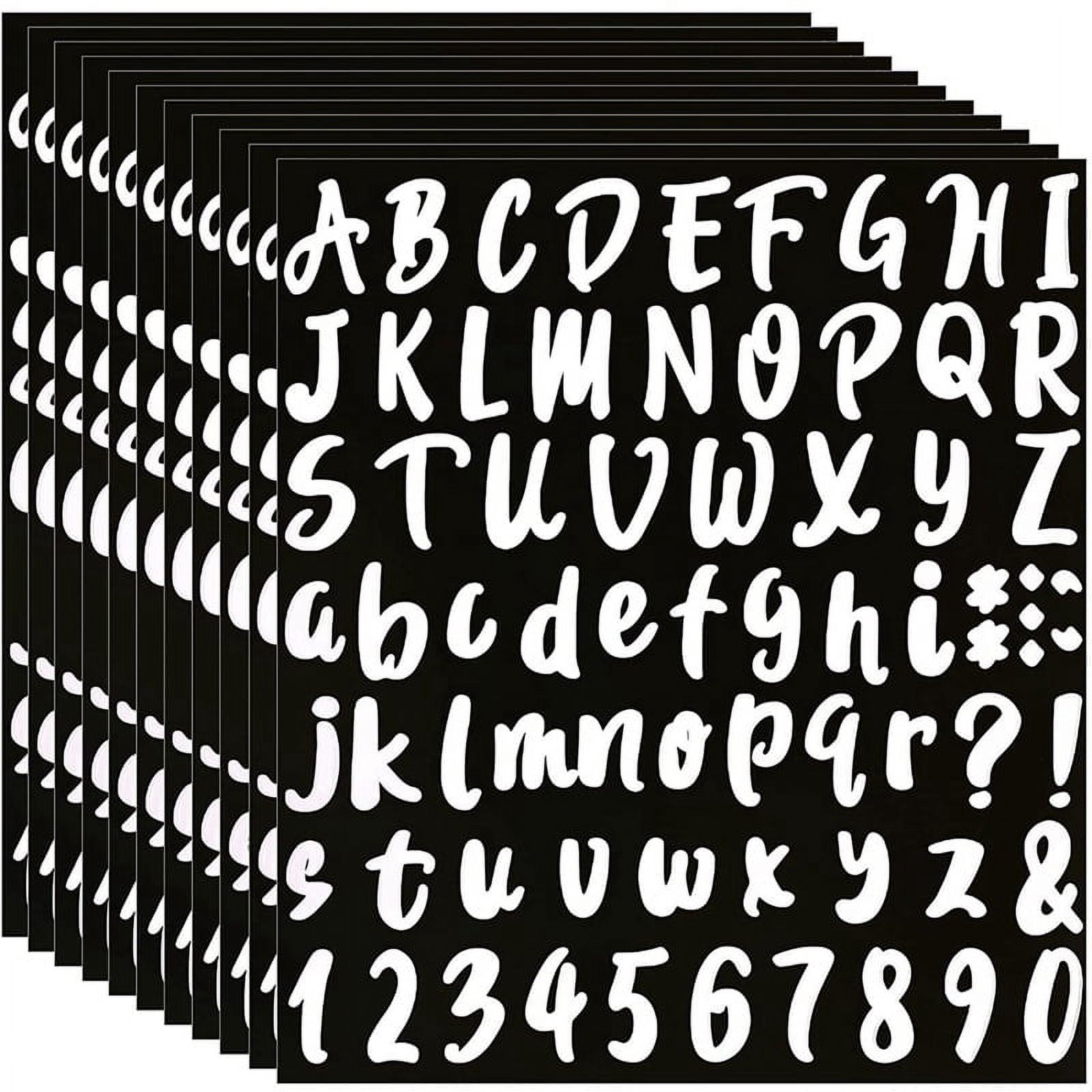 720 Pieces 10 Sheets Self-adhesive Vinyl Sticker, Alphabet Letter Number  Stickers For Mailbox, Door