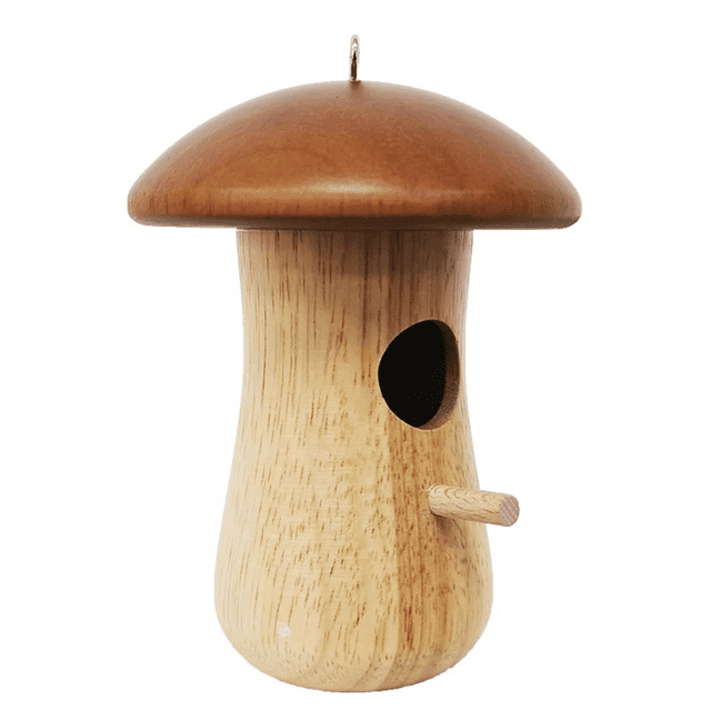 Qtmnekly Bird House,Mushroom Bird Houses for Outside for Nesting, Bird