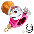 Qtmnekly CO2 Quick Adapter Soda Exchange Carbonator with Pressure Gauge