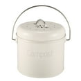 Qtmnekly Compost Bin 3L Stainless Steel Kitchen Compost Bin Kitchen