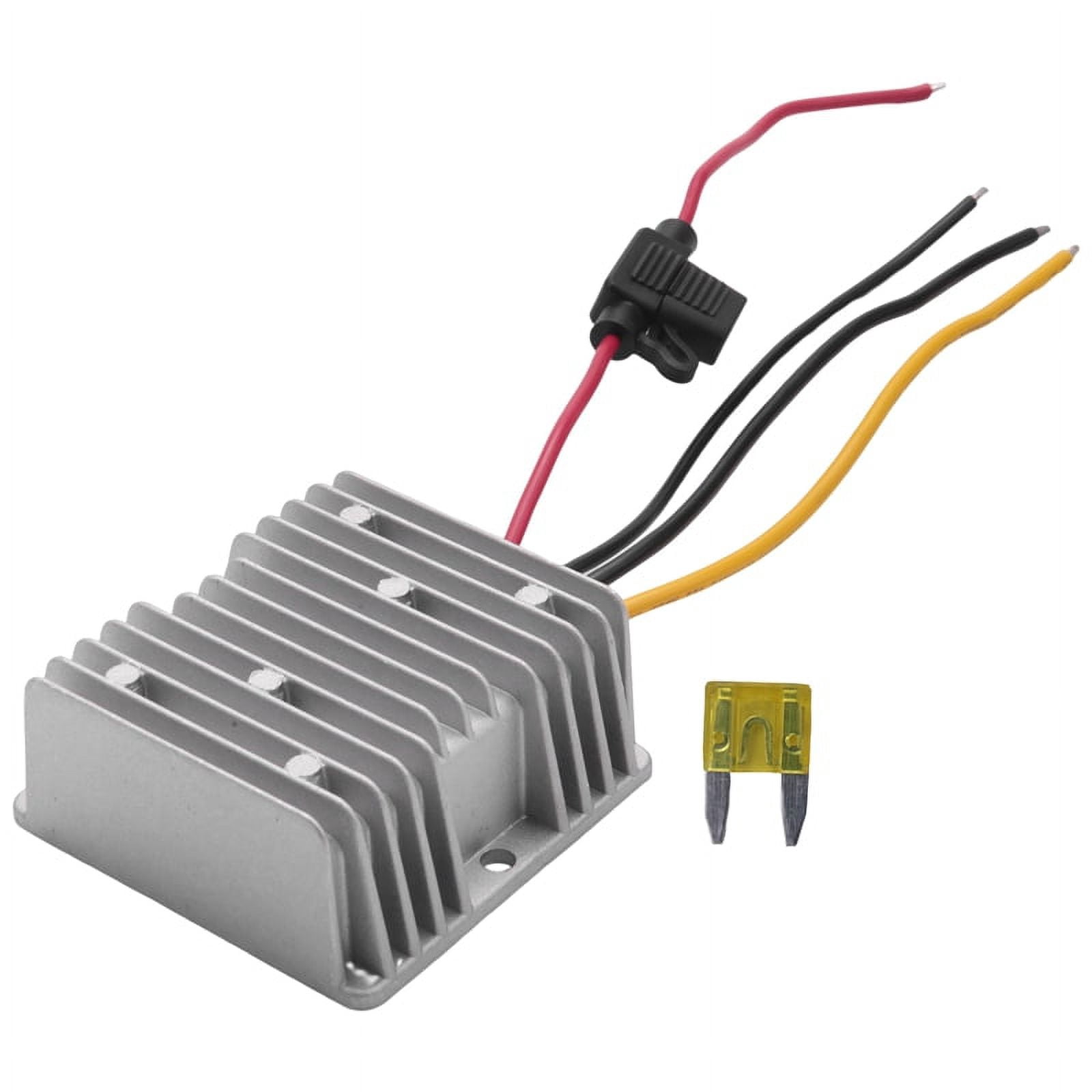 Qtmnekly DC 36V/48V to 12V 20A Converter Voltage DC Regulator Reducer Buck Transformer Converter Power with Fuse