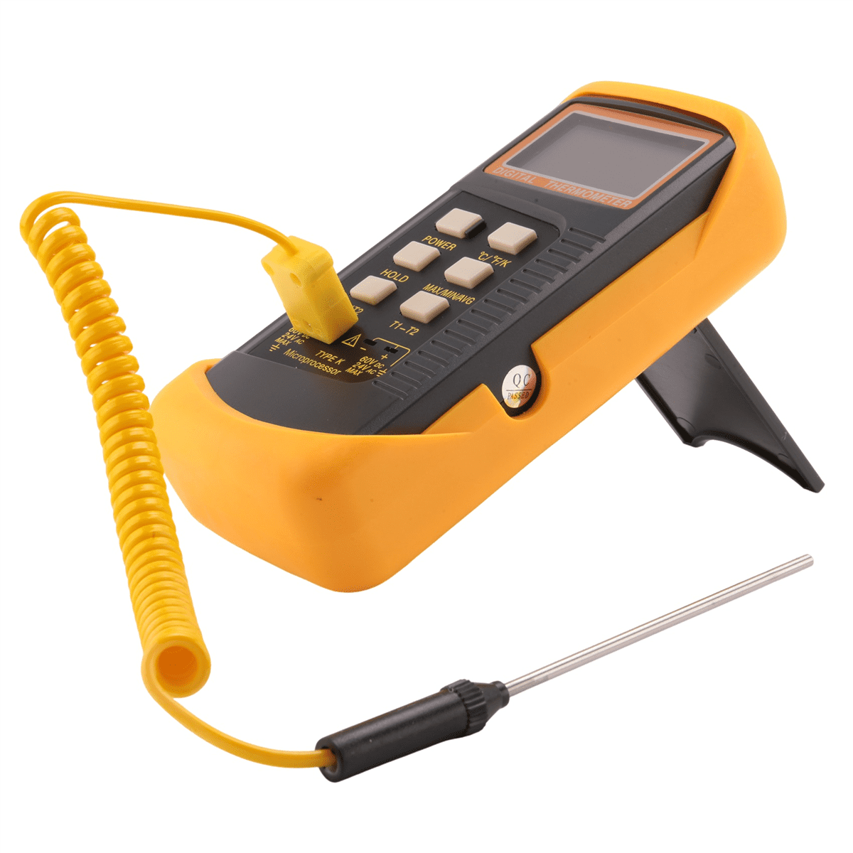 Qtmnekly Digital KType Thermocouple Thermometer (501300°C) with Dual Channels 4 Probes