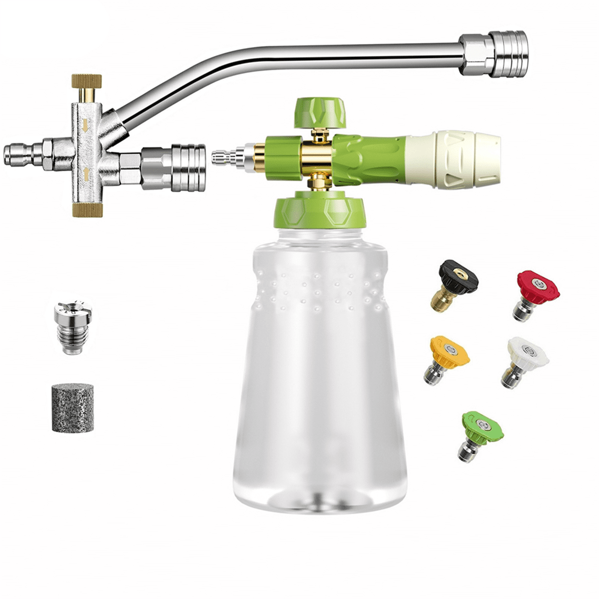 Qtmnekly Foam Cannon with Double Tip Attachment,Adjustable Pressure
