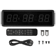 Qtmnekly Gym ,LED Interval Digital Countdown Wall Mounted Clock Fitness