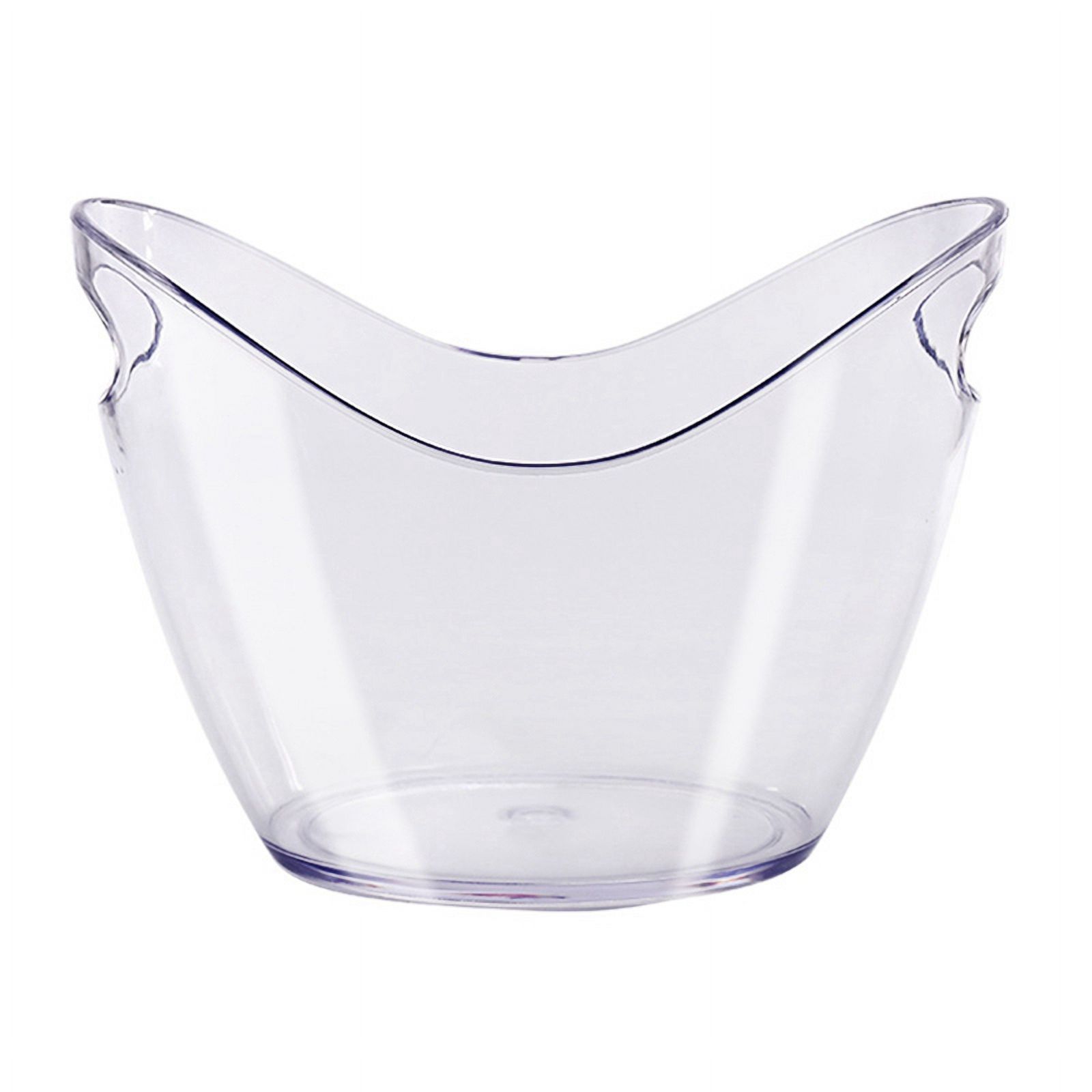 Qtmnekly Ice Bucket Transparent Acrylic Plastic Tub for Wine Champagne