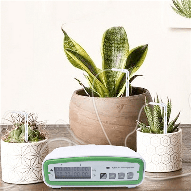 Qtmnekly Intelligent Automatic Watering Device Double Pump Timed