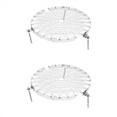 Qtmnekly Metal Brackets Gas Stove Diffuser Stainless Steel Mesh