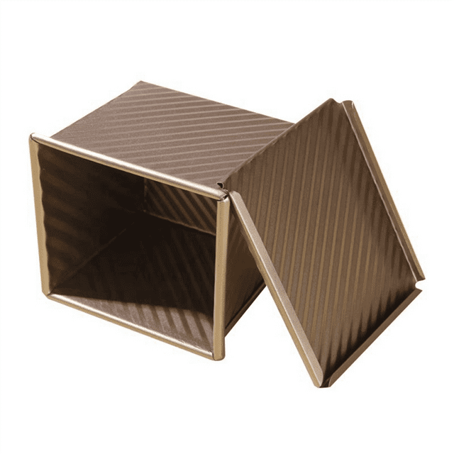 Qtmnekly Mini Loaf Pan with Lid, 0.55Lb(250G) Dough Capacity NonStick