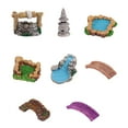 Qtmnekly Miniature Pond Bridge Kit Figurines Miniature Craft Fairy