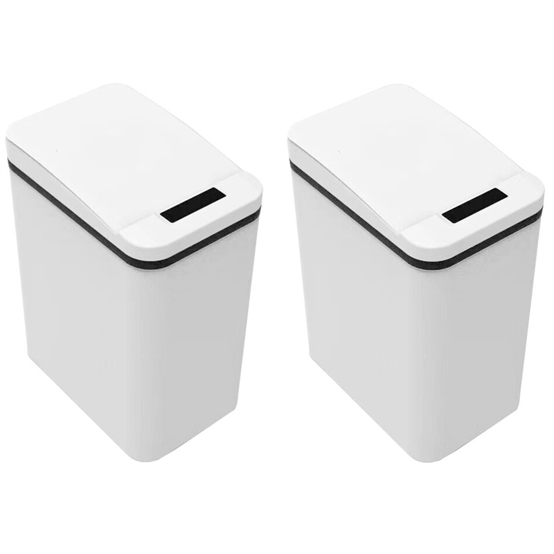 Qtmnekly NonContact Bathroom Trash Can with Lid UltraThin Intelligent