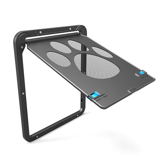 Qtmnekly Pet Kitty Dog Door Flap Gate Opener Controlled Entry