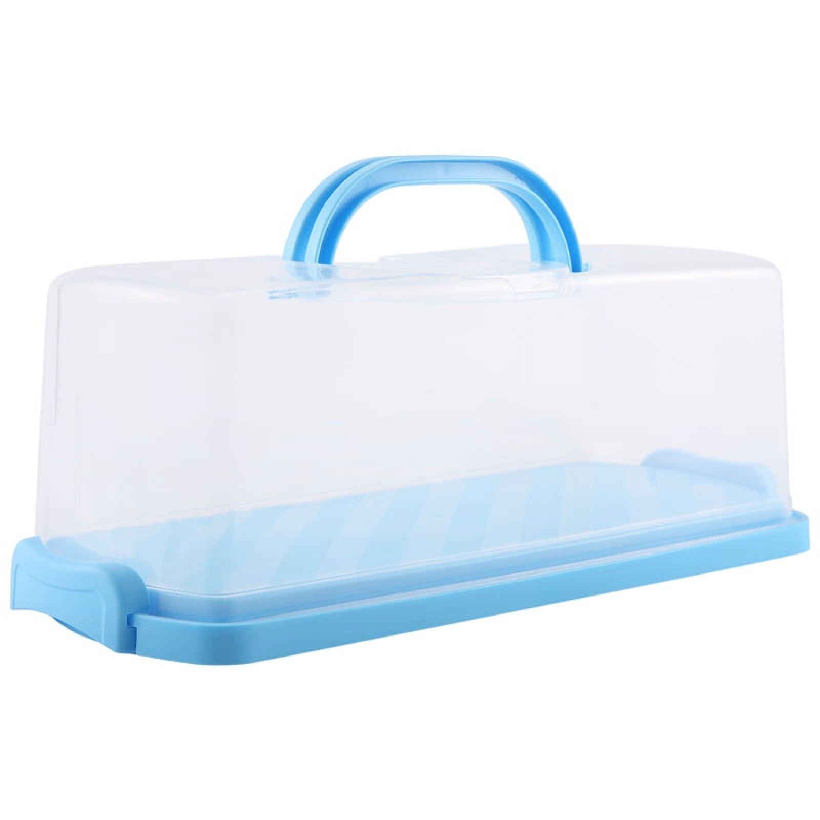 Qtmnekly Portable Bread Box with Handle Loaf Cake Container Plastic ...