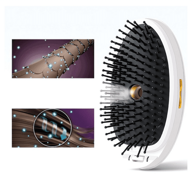 Qtmnekly Portable Universal Steam Ion Hair Comb AntiStatic Hair Knot