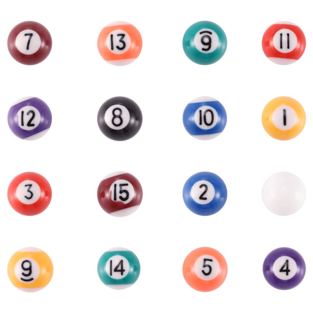 Qtmnekly Professional 25mm Children Billiards Table Balls Set Resin