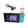 Qtmnekly Projection Digital Alarm Clock Date Snooze Function Adjustable
