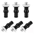 Qtmnekly Toilet Seat Screws,Universal Expanding Rubber Screw Top Fixing