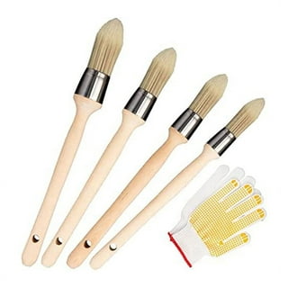 Bates Paint Brushes - 4 Pack, Wood Handle, Paint Brush, Paint Brushes Set,  Professional Wall Brush Set, House Paint Brush, Trim Paint Brush, Sash