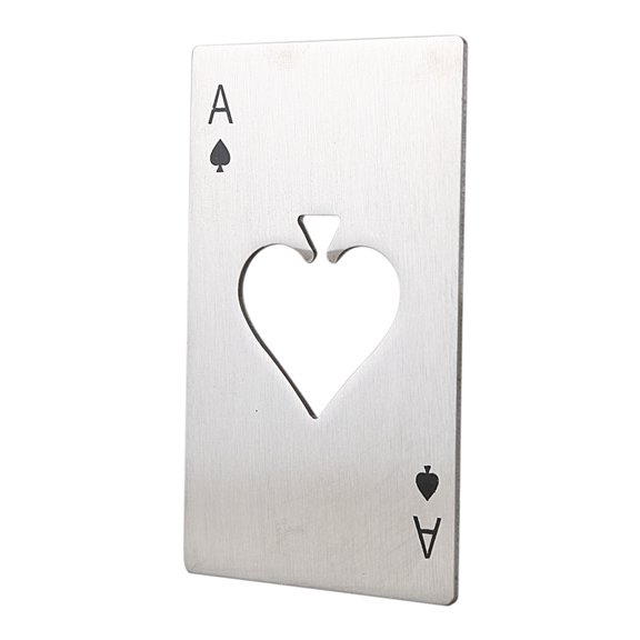 Qtmnekly of Spades Poker Bar Tool Soda Stainless Steal Beer Bottle Cap Opener Stainless Steel