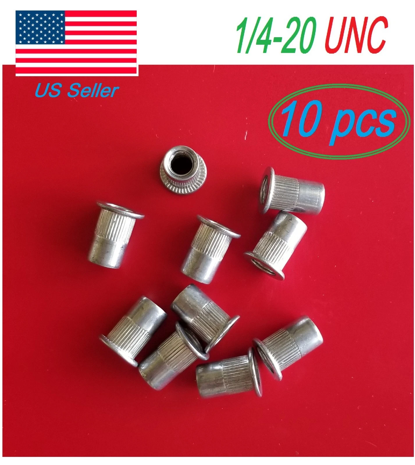 Nut Inser Rivnut Qty. 10 Aluminum Rivet Nut Rivnut Insert Nutsert - #1/4-20 Unc Nuts ...