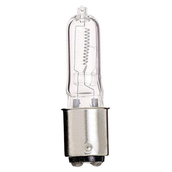 (Qty 12 ) Satco S3147 Halogen 120V 100-Watt T4 DC Bayonet Base Light Bulb, Clear