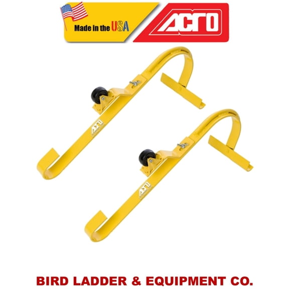 (Qty. 2) - ACRO 11084 - Swivel Roof Hook w/ Wheel - Only 1 Needed Per  Ladder