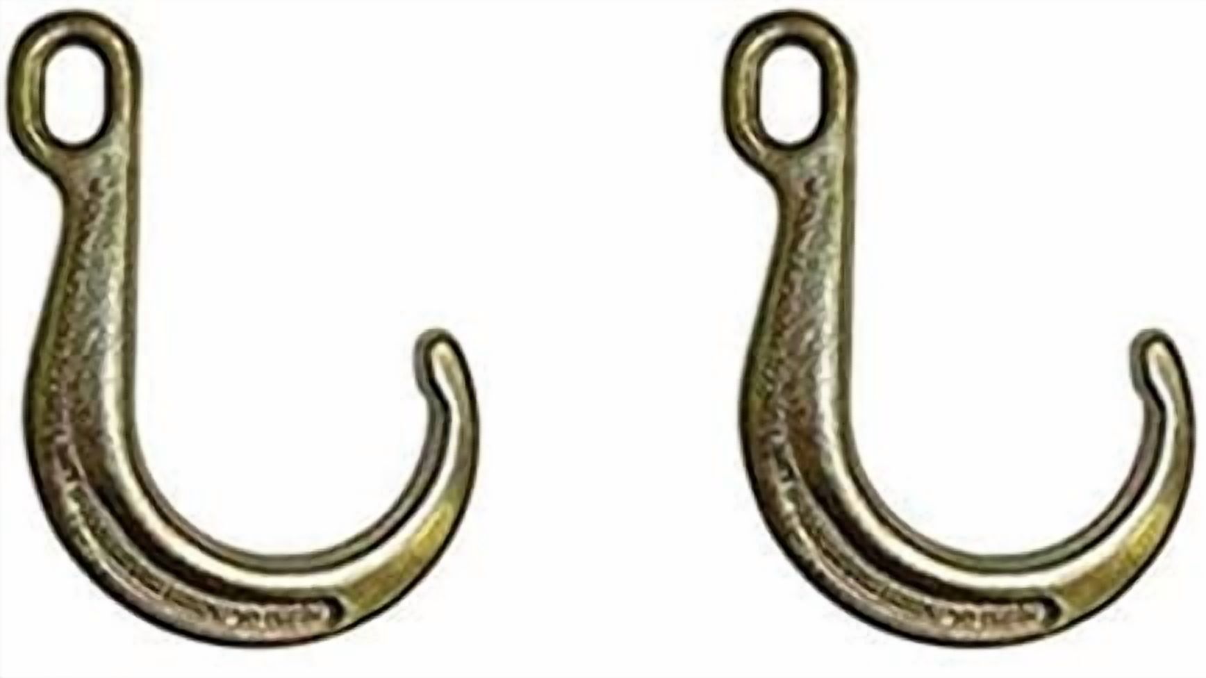 Qty. 2, Secure Tow F8J (x2) 'Classic Style' 8" J Hook (short J Hook) with Hole for Chain, Wrecker, Tow Truck, Rollback, Car Hauler, Carrier
