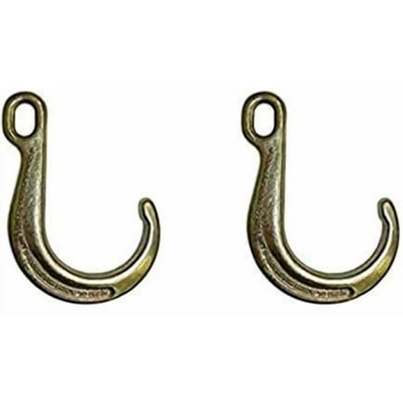 Qty. 2, Secure Tow F8J (x2) 'Classic Style' 8" J Hook (short J Hook) with Hole for Chain, Wrecker, Tow Truck, Rollback, Car Hauler, Carrier